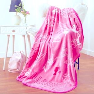 🔴LAST ONE- NWT Barbie Fleece Throw, Pink, Size 46"x60”